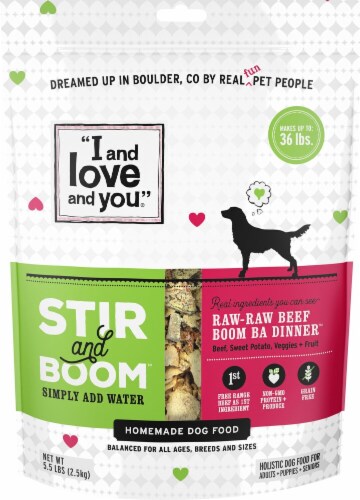 I and Love and You  Raw Raw Beef  Boom Ba Dinner Perspective: front