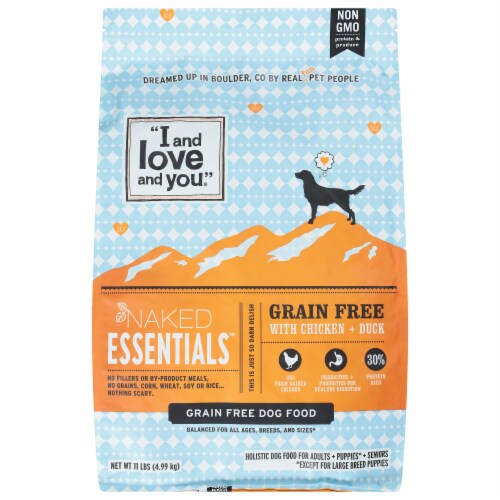I And Love And You® Naked Essentials Grain Free Adult Dry Dog Food Chicken & Duck Perspective: front