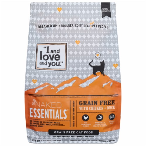 I and Love and You Naked Essentials Chicken & Duck Dry Cat Food Perspective: front