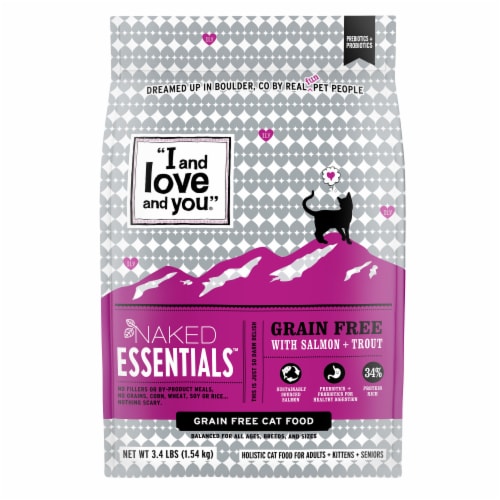 I and Love and You® Naked Essentials™ Salmon & Trout Dry Cat Food Perspective: front