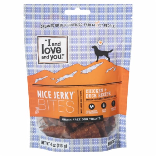 I and Love and You® Nice Jerky Bites Chicken and Duck Perspective: front