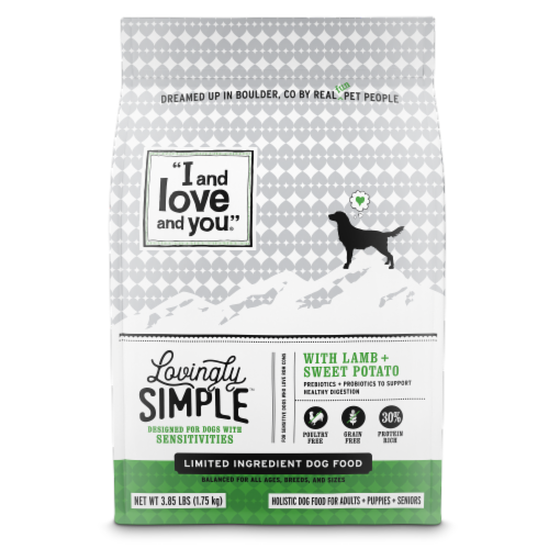 I and Love and You Lovingly Simple with Lamb + Sweet Potato Limited Ingredient Dog Food Perspective: front