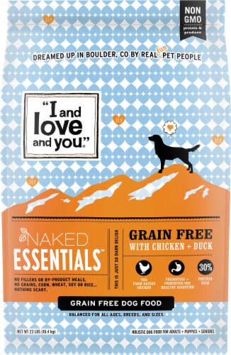 I and Love and You Naked Essentials Chicken & Duck Grain Free Dog Food Perspective: front