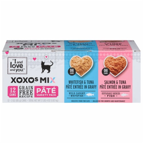 I and Love and You® XOXOs Mix™ Pate Wet Cat Food Variety Pack Perspective: front