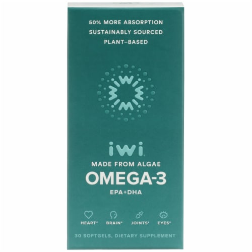 iwi Omega 3 Softgel Capsules 850 mg Perspective: front