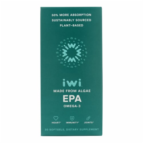 iwi EPA Omega 3 Softgel Capsules Perspective: front