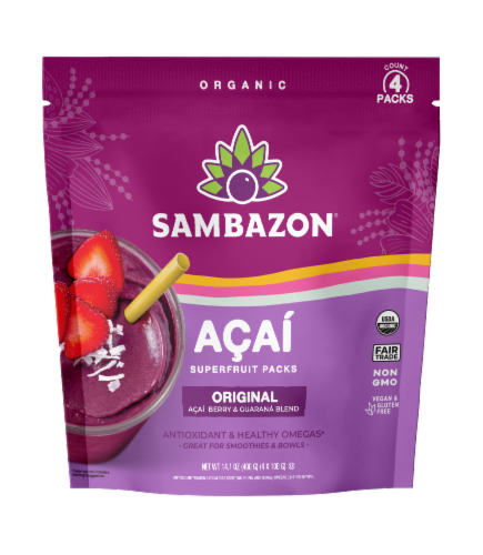 Sambazon® Organic Original Acai Blend Superfruit Pack, 4 ct / 3.5 oz