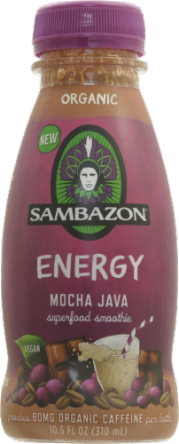 Sambazon Organic Energy Mocha Java Smoothie Perspective: front