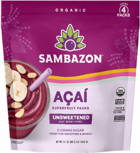 Sambazon Pure Unsweetened Acai Berry Superfruit Packs