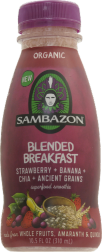 Sambazon Organic Blended Breakfast Smoothie Perspective: front