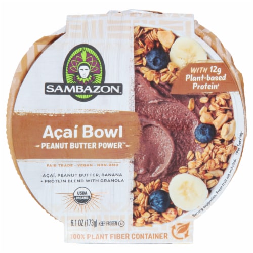 Sambazon® Peanut Butter Power™ Acai Bowl Perspective: front