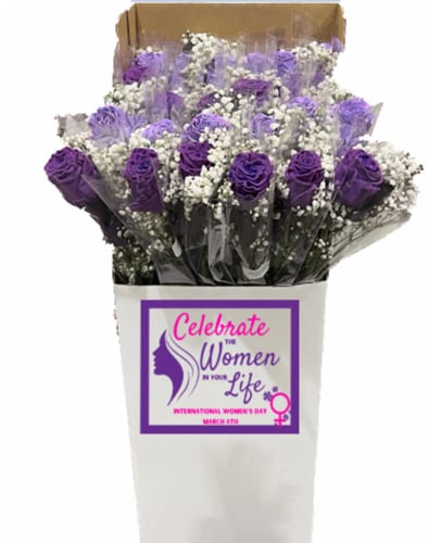 Enchanted Rose in Shades of Purple Perspective: front