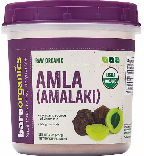 BareOrganics  Amla Powder Raw Perspective: front