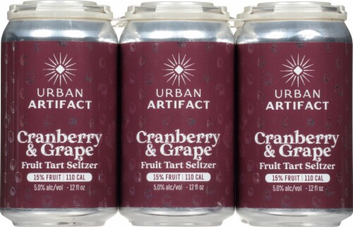 Urban Artifact Cranberry & Grape Fruit Tart Spiked Seltzer Perspective: front