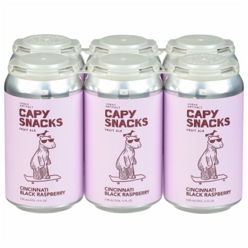 Urban Artifact Cappy Snacks Cincinnati Black Raspberry Craft Beer Cans Perspective: front