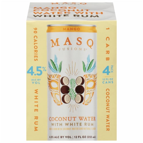 Masq Fusions® Mango Coconut Water with White Rum Perspective: front