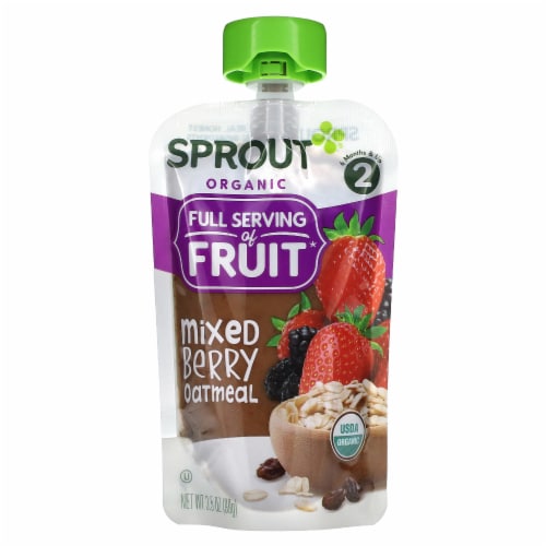 Sprout® Organic Mixed Berry Oatmeal Stage 2 Baby Food