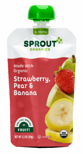 Sprout Organics® Strawberry Pear & Banana Stage 2 Baby Food Perspective: front