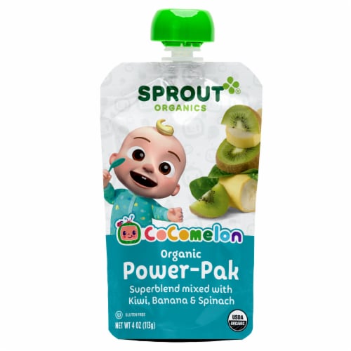 Sprout® Organic Kiwi with Superblend Banana & Spinach Baby Food Perspective: front
