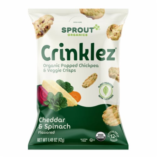 Sprout Organic Crinklez® Cheddar Spinach Popped Veggie Snack