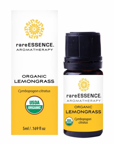 Rare Essence Lemongrass Organic Essential Oil Perspective: front