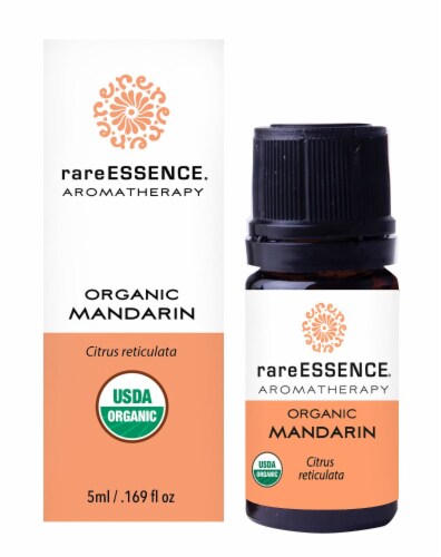 Rare Essence® Aromatherapy Organic Mandarin Perspective: front