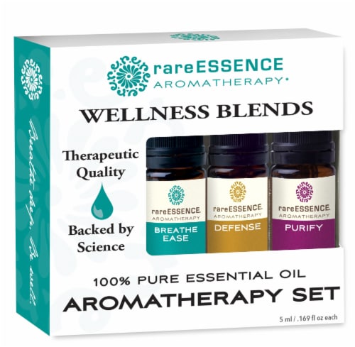 Rare Essence Aromatherapy® Wellness Essential Oil Trio Perspective: front