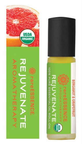 Rare Essence Aromatherapy Rejuvenate Organic Essential Oil Roll-On Perspective: front