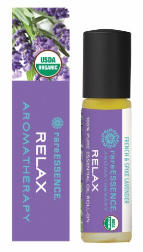 Rare Essence Aromatherapy® Relax Organic Roll-On Perspective: front