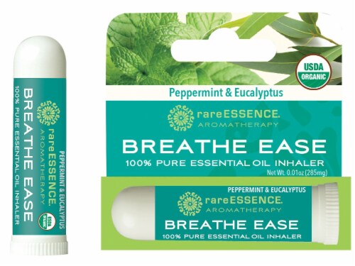 Rare Essence Breathe Ease Organic Essential Oil Inhaler Perspective: front