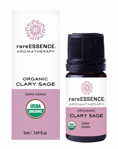 Rare Essence® Organic Clary Sage Essential Oil Perspective: front