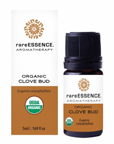 Rare Essence® Aromatherapy Organic Clove Bud Essential Oil Perspective: front