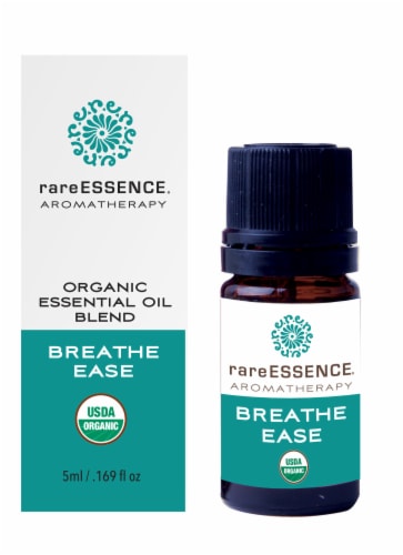Rare Essence Aromatherapy Breathe Ease Organic Essential Oil Blend Perspective: front