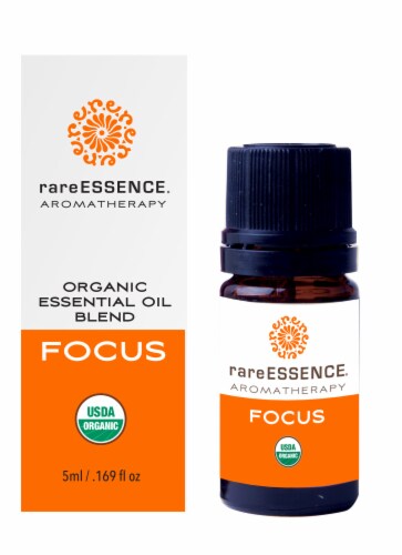 Rare Essence® Organic Essential Oil Blend Focus Perspective: front