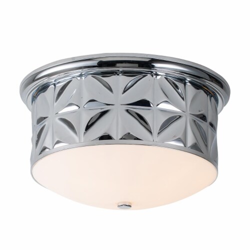 Lucas Plus McKearn FM1300PC-17 Epsilon Flush Mount, Chrome Perspective: front