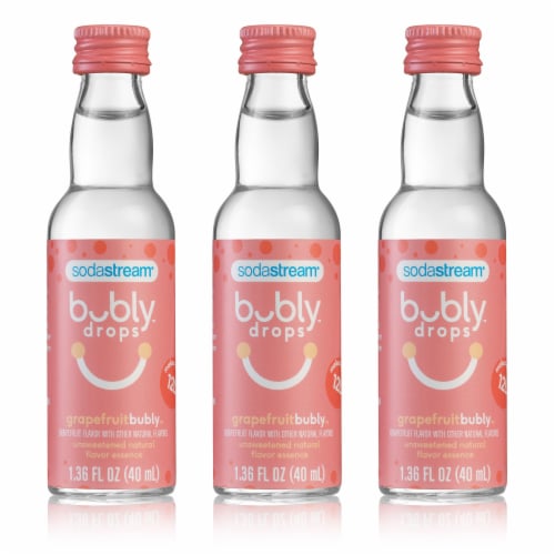 SodaStream bubly drops Grapefruit Unsweetened Natural Flavor Essence Perspective: front