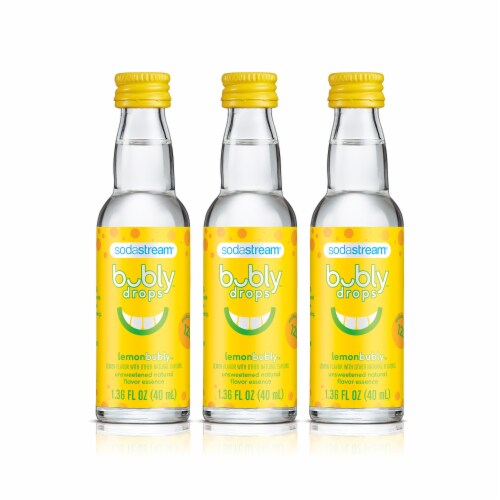 SodaStream bubly drops Lemon Unsweetened Natural Flavor Essence Perspective: front