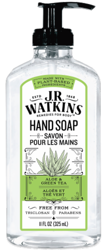 J.R. Watkins Aloe & Green Tea Liquid Hand Soap Perspective: front