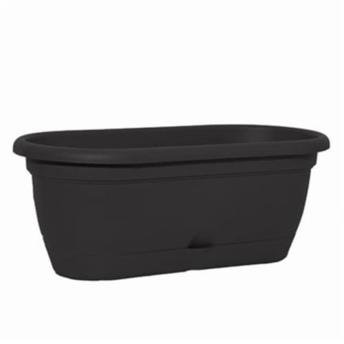 Bloem Lucca 7.5 in. H X 19 in. W X 9.13 in. D Resin Window Box Black