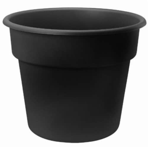 Bloem 12in Dura Cotta Planter Black DC12-00 Perspective: front