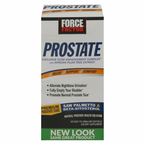 Force Factor® Prostate Supplement Softgels Perspective: front