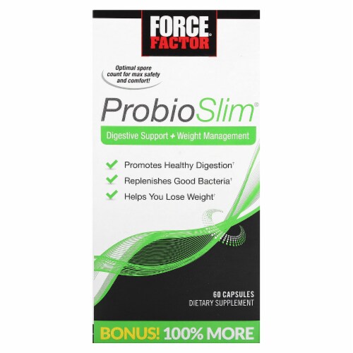 Force Factor ProbioSlim® Digestive Support + Weight Management - 60 Capsules Perspective: front