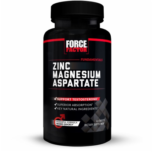 Force Factor Zinc Magnesium Aspartate Capsules Perspective: front