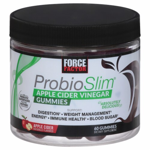 Force Factor® ProbioSlim Apple Cider Vinegar Gummies Perspective: front