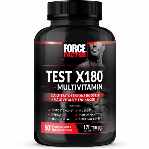 Force Factor Test X180 Multivitamin, Testosterone Booster + Multivitamin Perspective: front