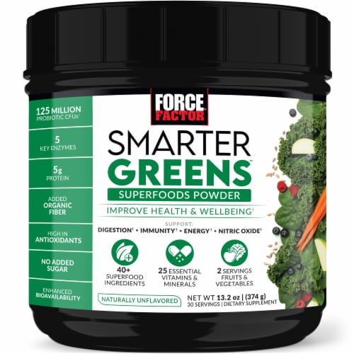 Force Factor Smarter Greens Superfoods Powder Perspective: front