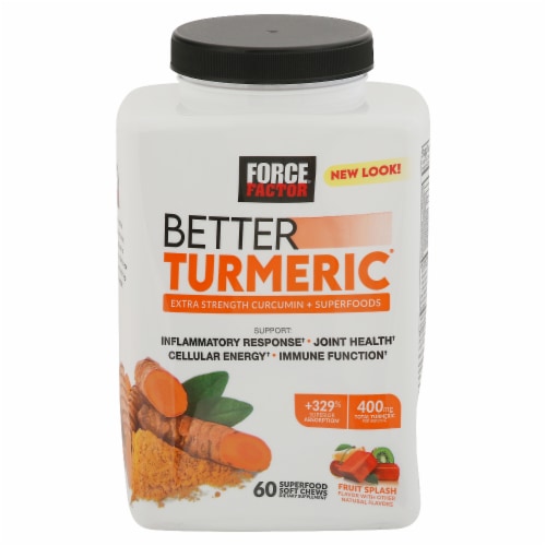 Force Factor® Fruit Splash Better Turmeric™ Extra Stength Curcumin Perspective: front