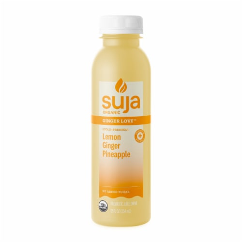 Suja Organic Ginger Love Cold Pressed Juice Drink Perspective: front
