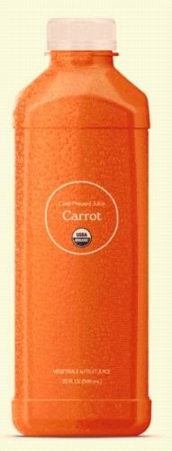 Carrot Cold-Pressed Juice Perspective: front