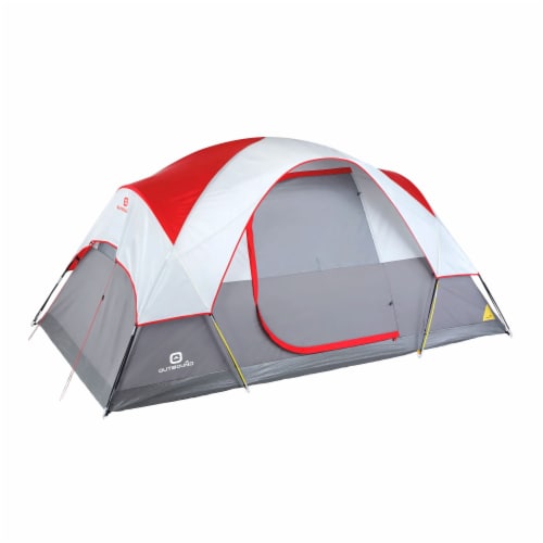 Outbound 6 Person 3 Season Long Camping Dome Tent with Rainfly Gear Loft Red 1 Piece Harris Teeter